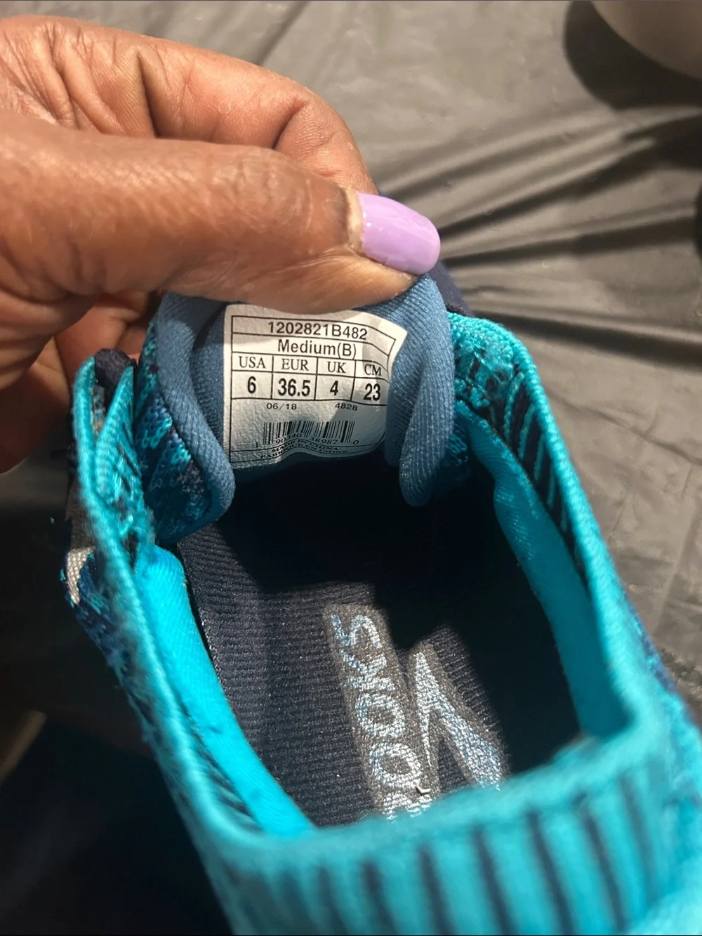 Brooks Navy and Teal Knit Running Sneakers